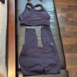 Fabletics Deep Blue Sports Bra and Leggings Set